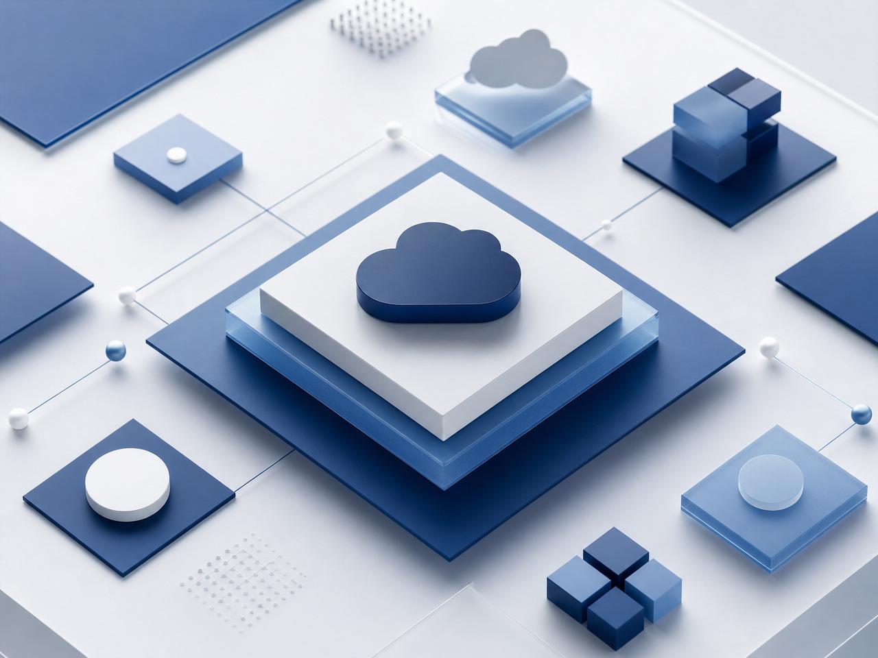 Abstract visual of Nordic enterprise architecture and cloud infrastructure